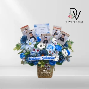 Bunga Meja Biru Ucapan